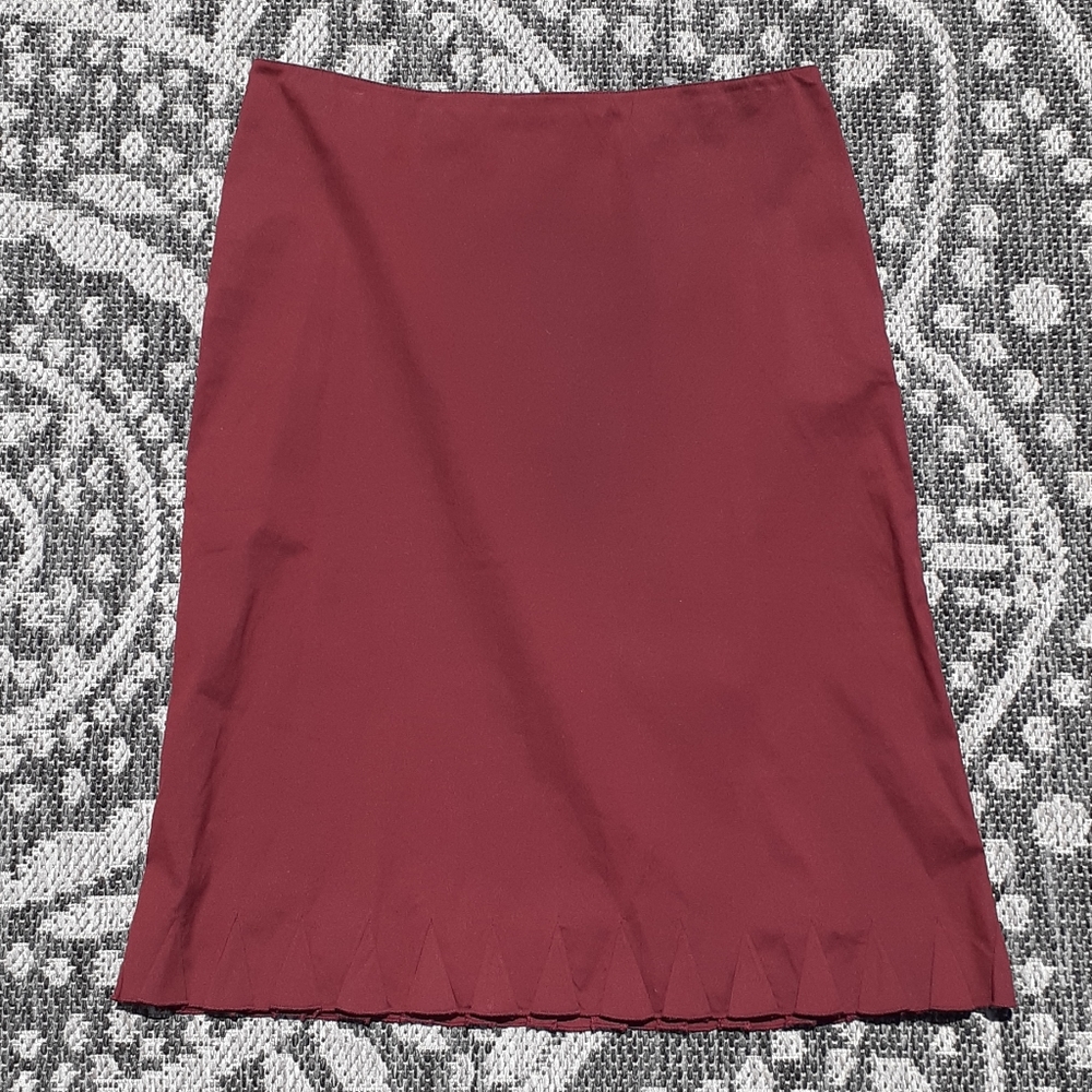 Prada vintage 90s burgundy pencil skirt